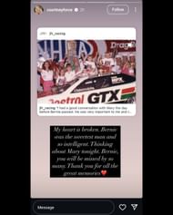 Courtney Force recently via Instagram @courtneyforce